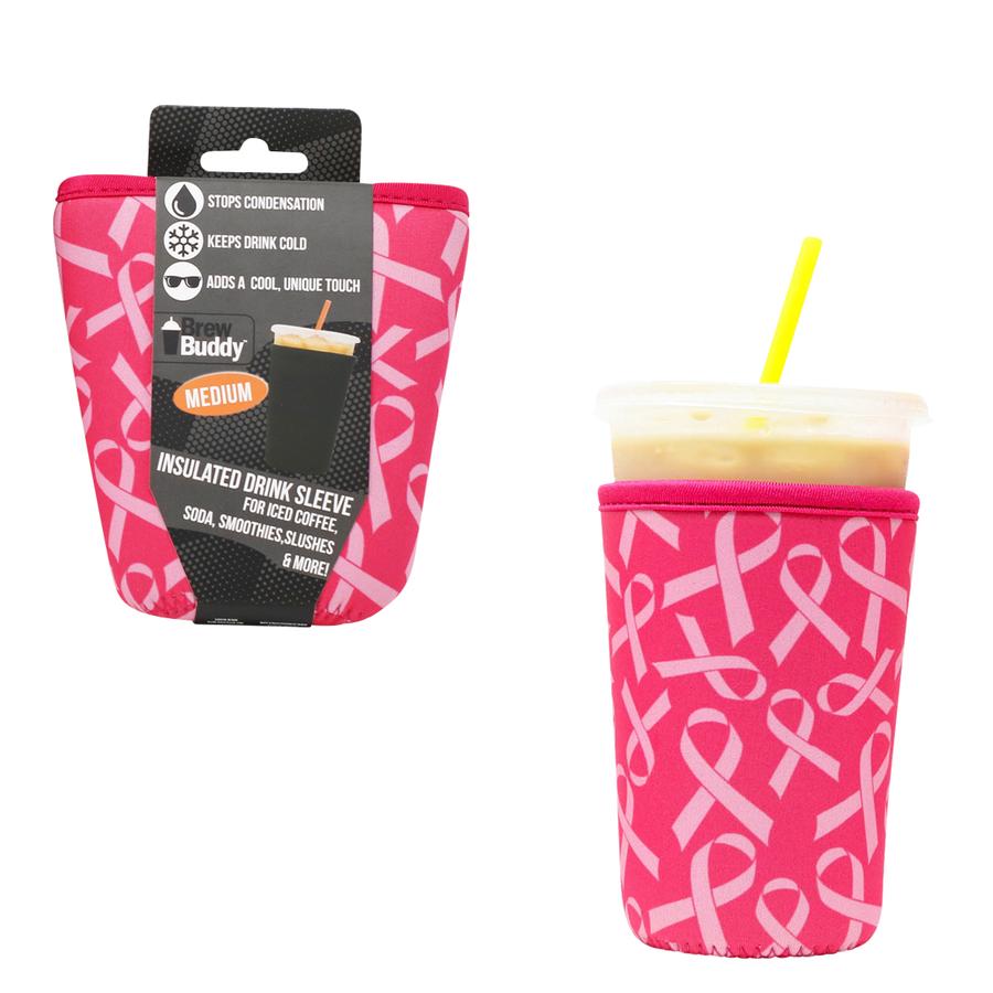 Brew Buddy Breast Cancer Support Insulated Sleeve Size Medium