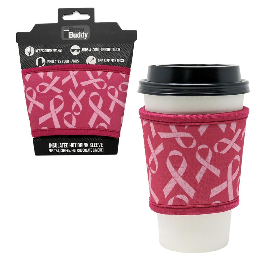 Brew Buddy Coffee and Hot Chocolate Sleeve - Breast Cancer Support
