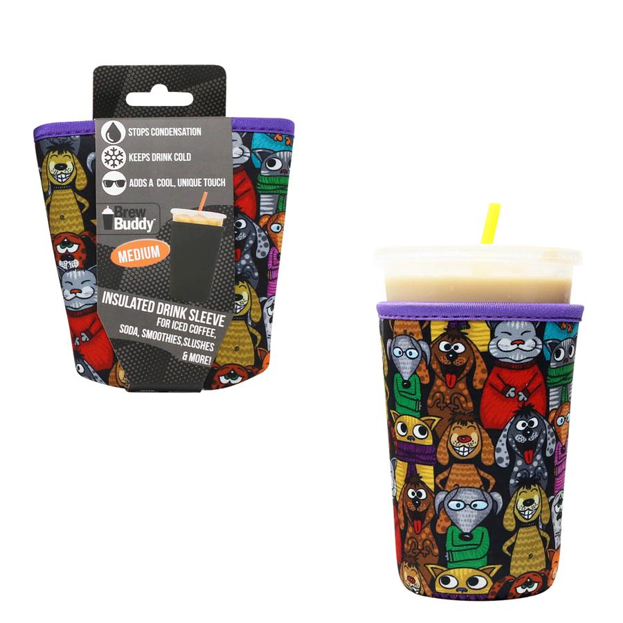 Brew Buddy Furry Friends Medium Size Insulated Iced Coffee Sleeve now at About The Cup