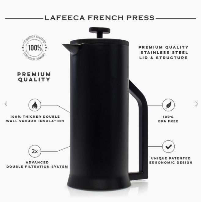 LaFeeca French Press White Coffee Maker Information